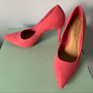 Christian Siriano Pink Suedelike Pumps, Sz. 9, NIB